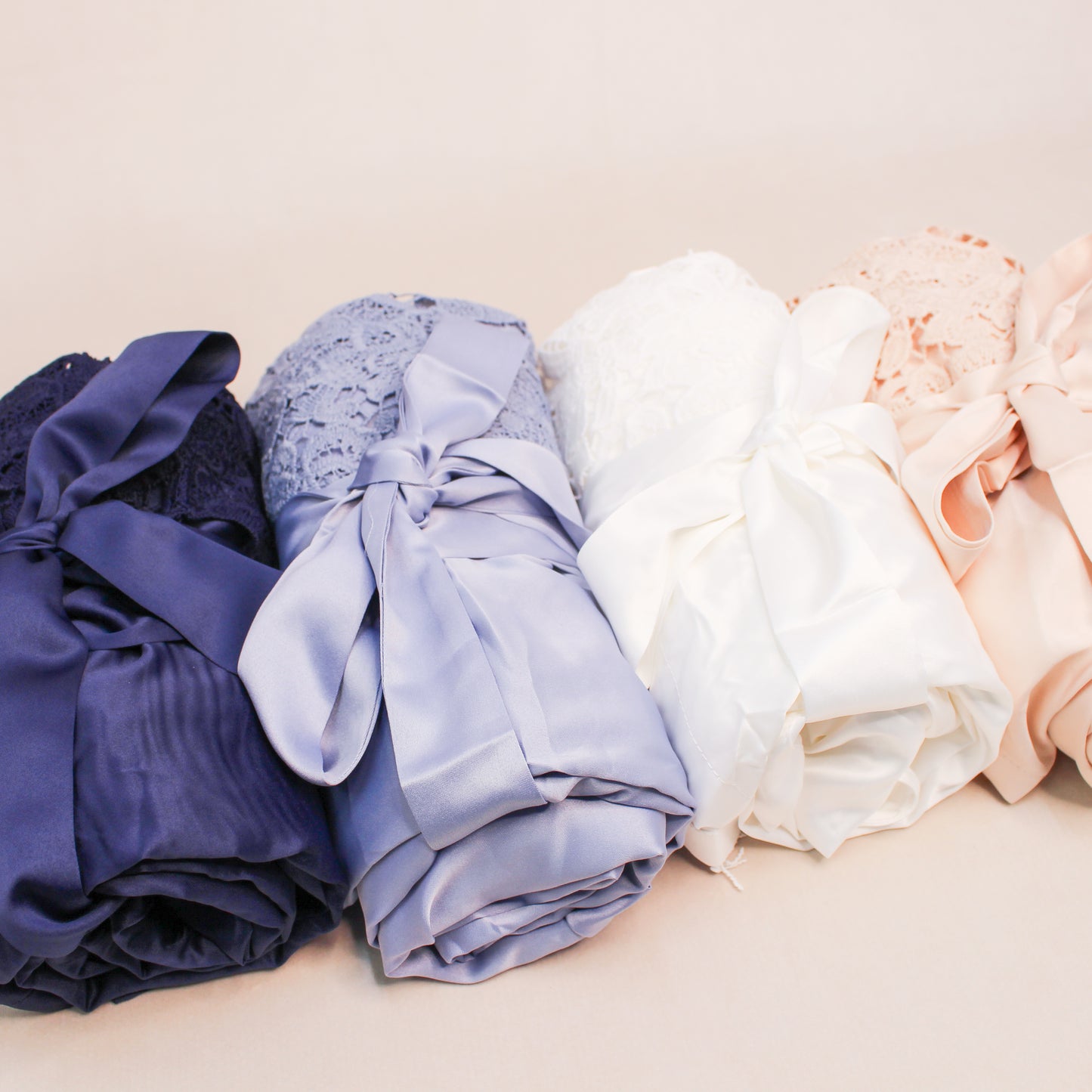 Robes | Soft Satin Lace Trim | Bride & Bridesmaids
