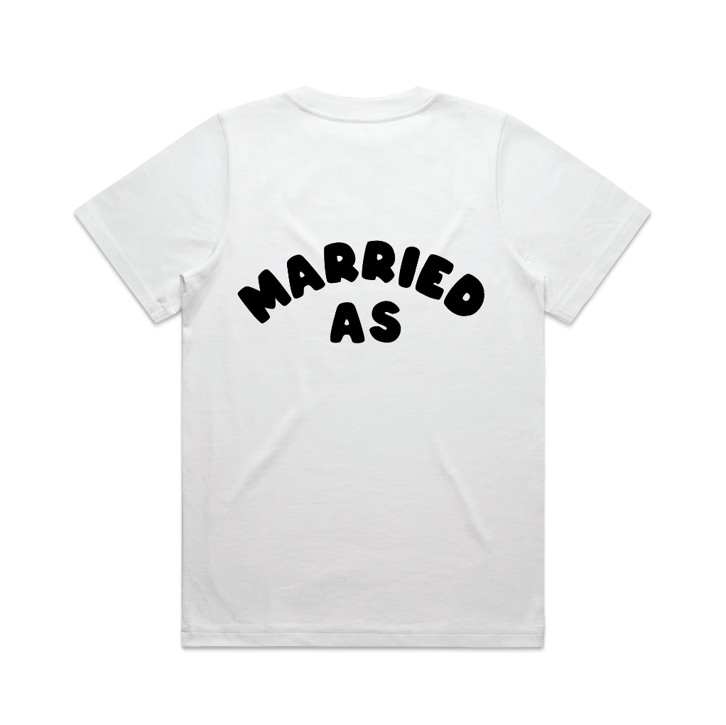 Married As Tee | Black on White