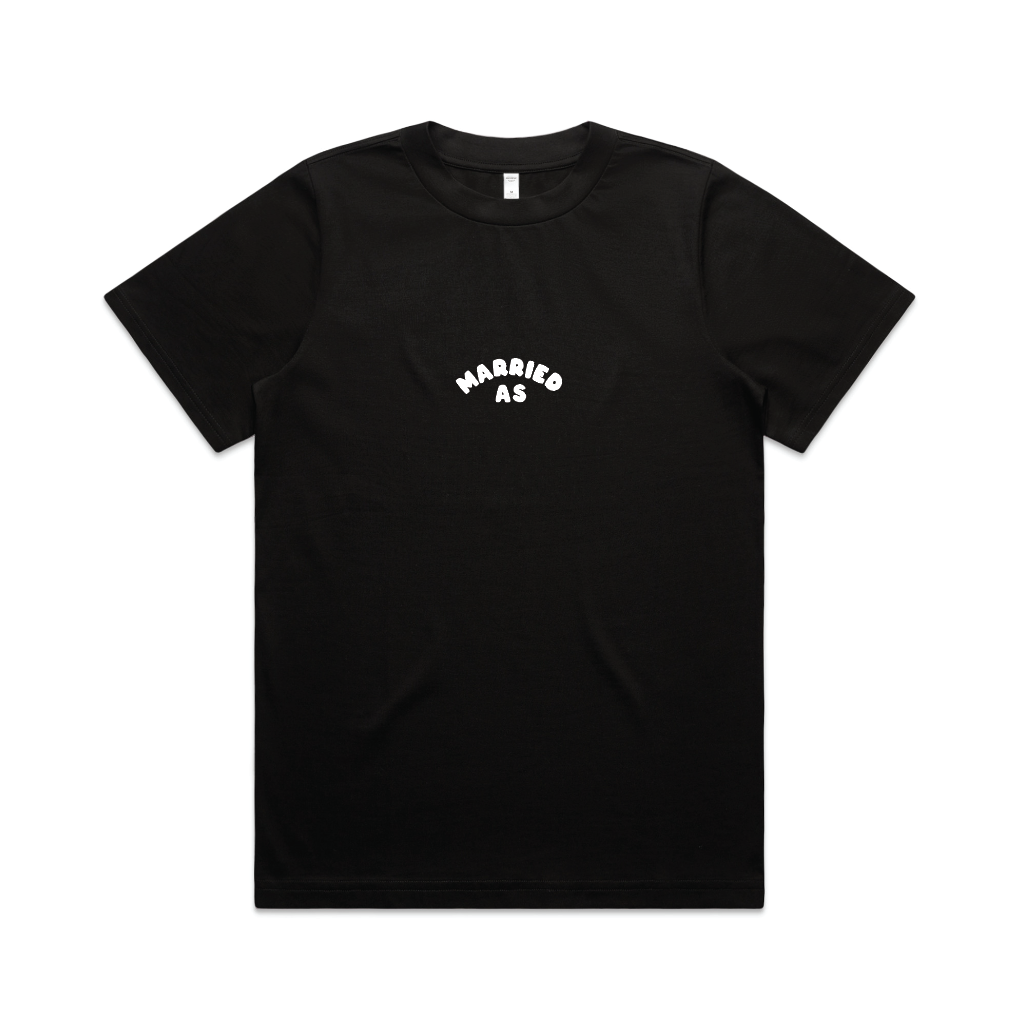 Here Comes The Groom Tee | White on Black