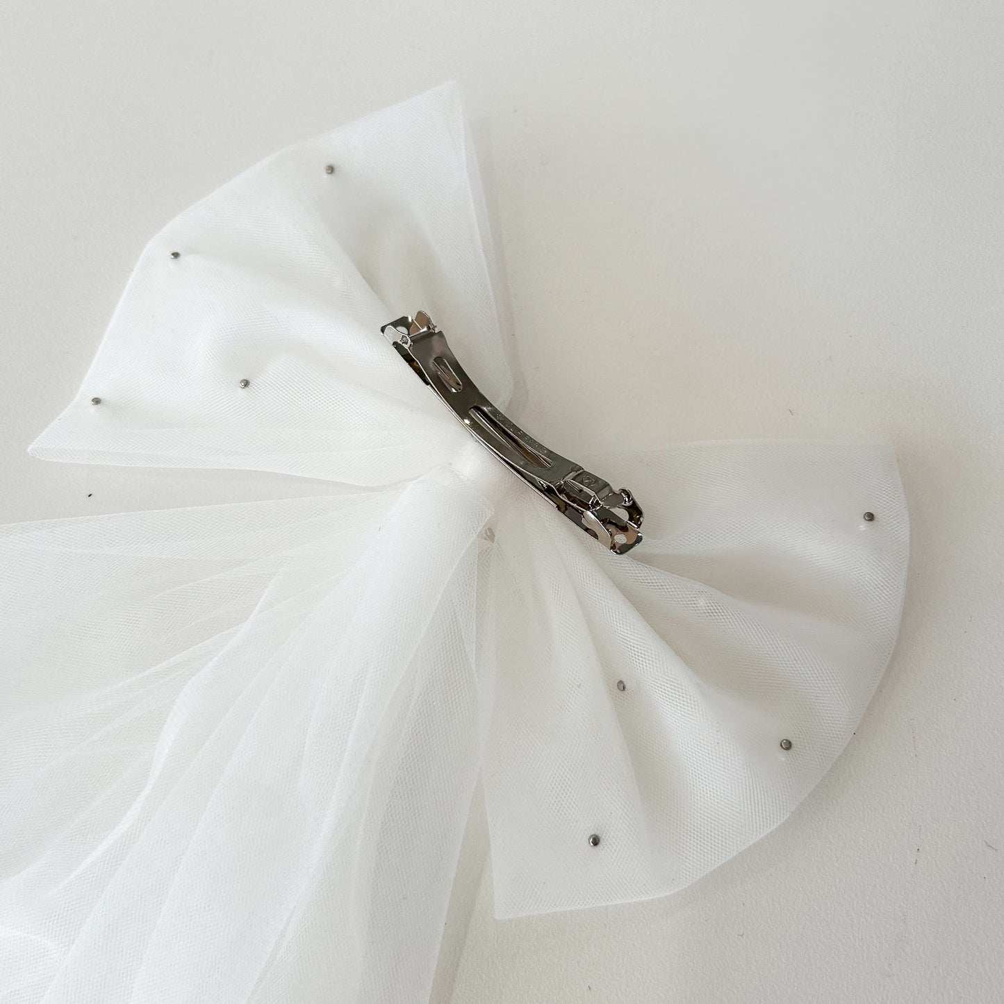 Pearl Tulle Hair Bow