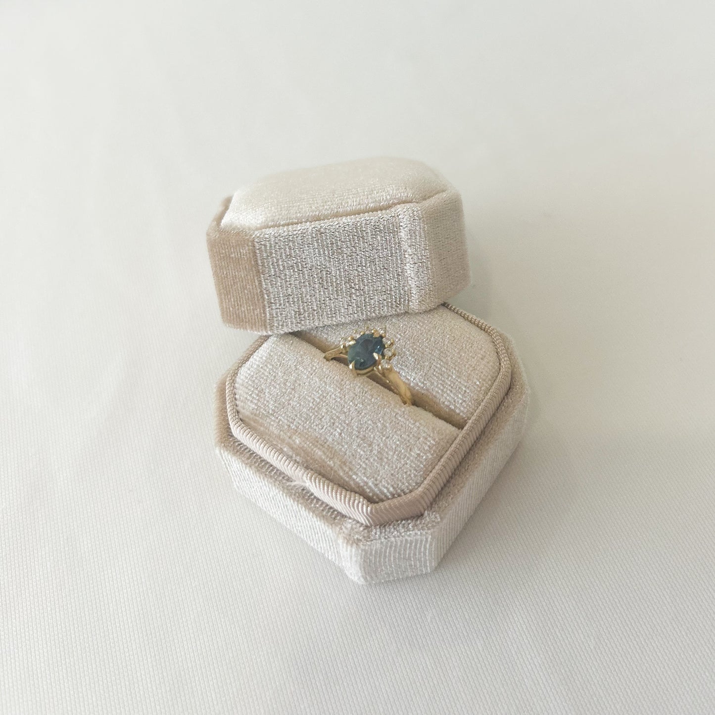 Personalised Velvet Ring Box | Engagement or Wedding | Monogram Initials