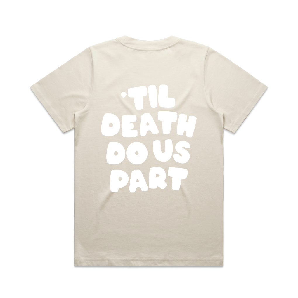 Til Death Do Us Part Tee | White on Ecru