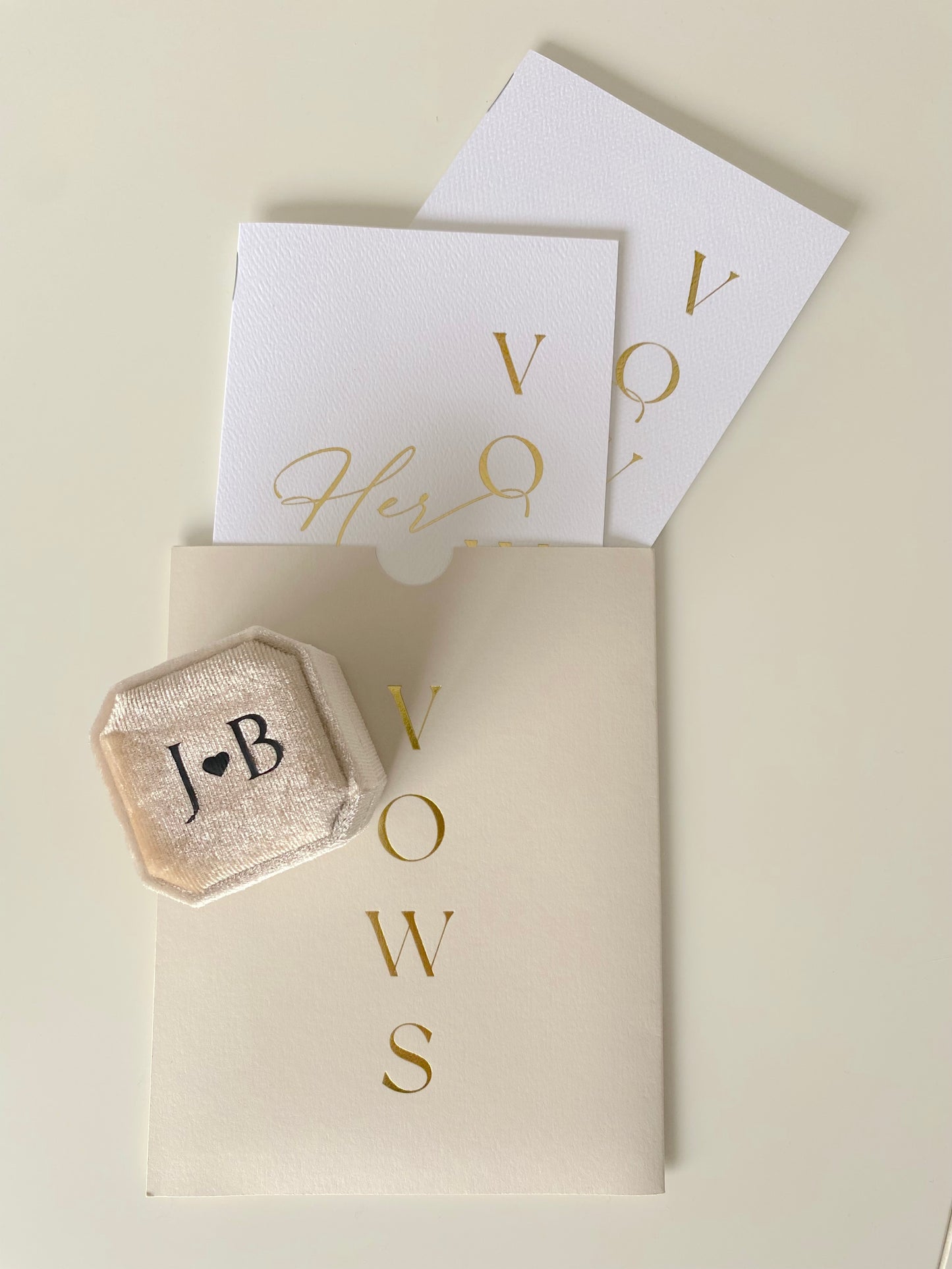 Wedding Day Bundle | Ring Box & Vow Book Set
