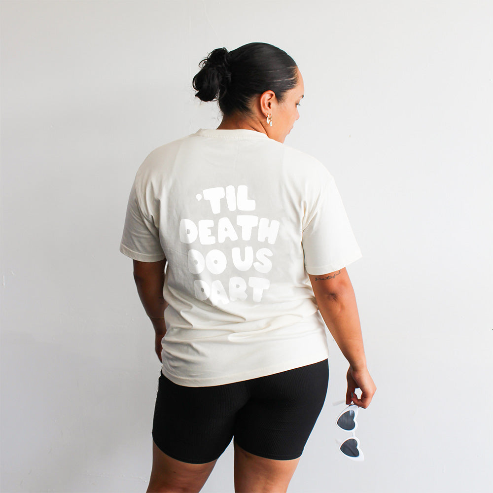 Til Death Do Us Part Tee | White on Ecru