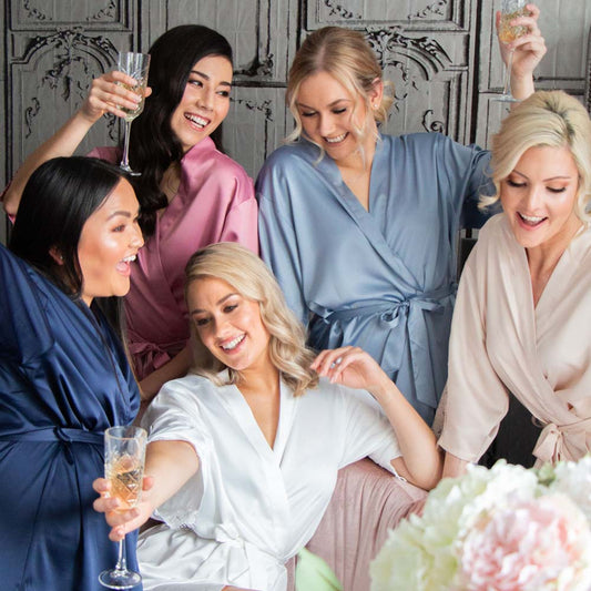 Robes | Soft Satin Lace Trim | Bride & Bridesmaids