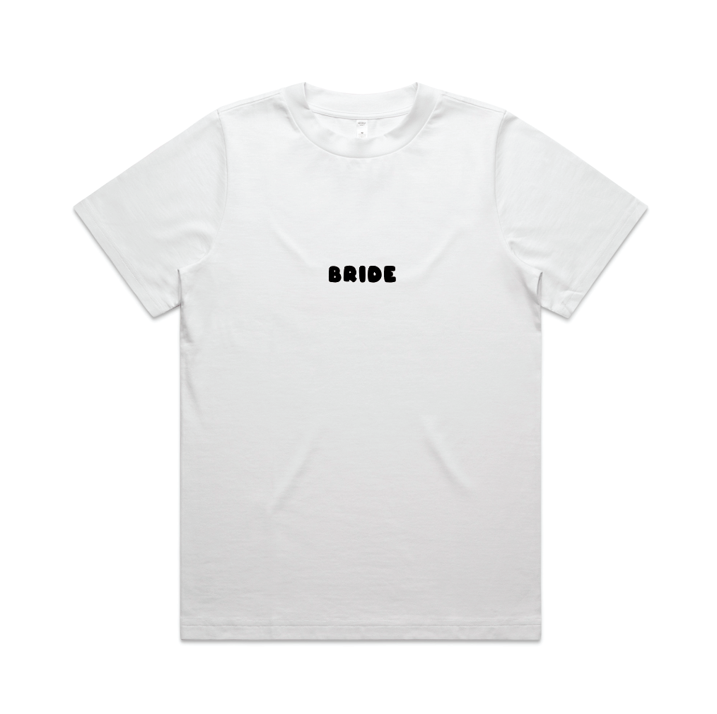 Here Comes The Bride Tee | Black on White