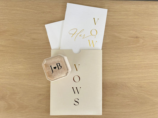 Wedding Day Bundle | Ring Box & Vow Book Set