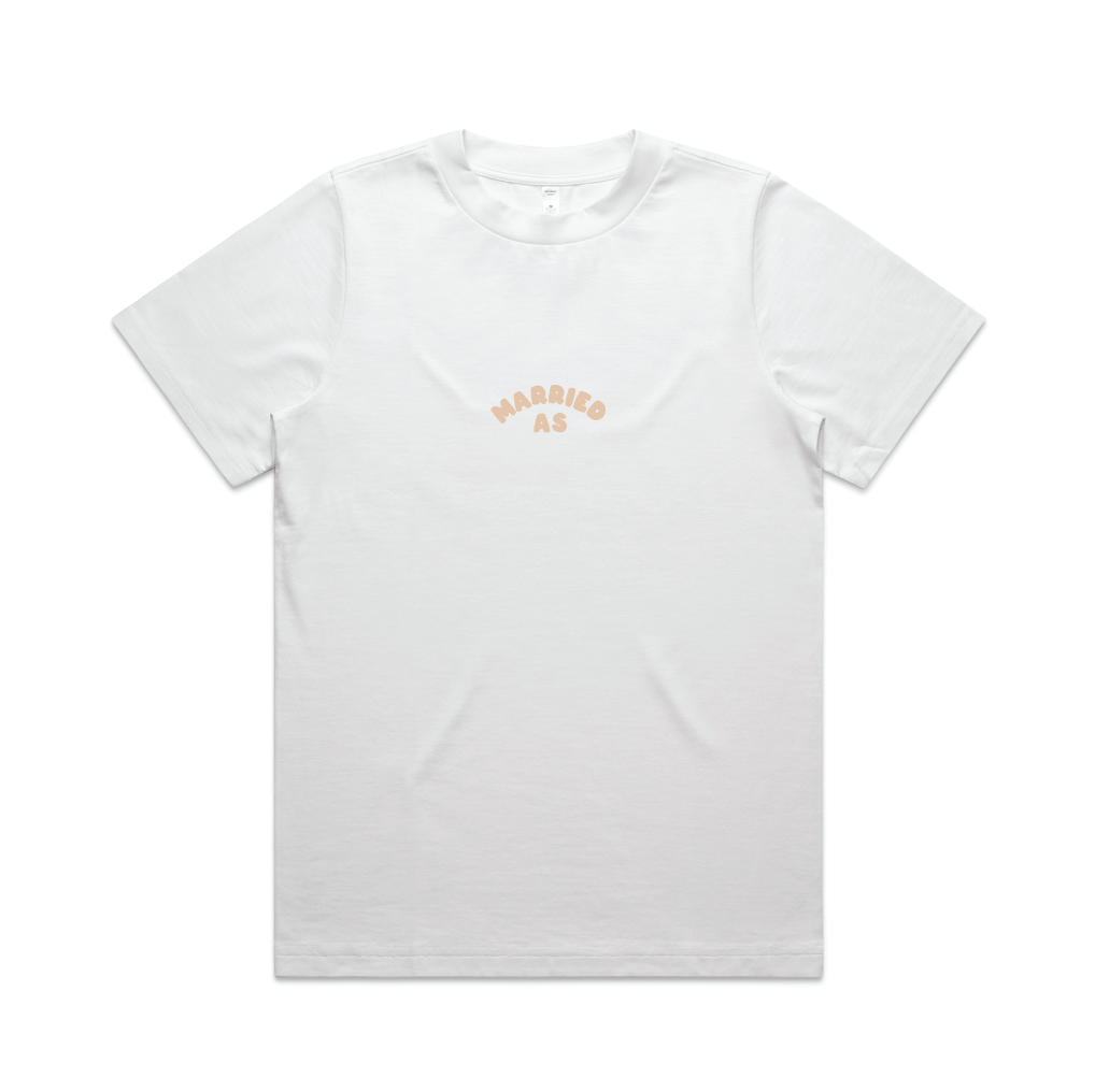 Til Death Do Us Part Tee | Beige on White