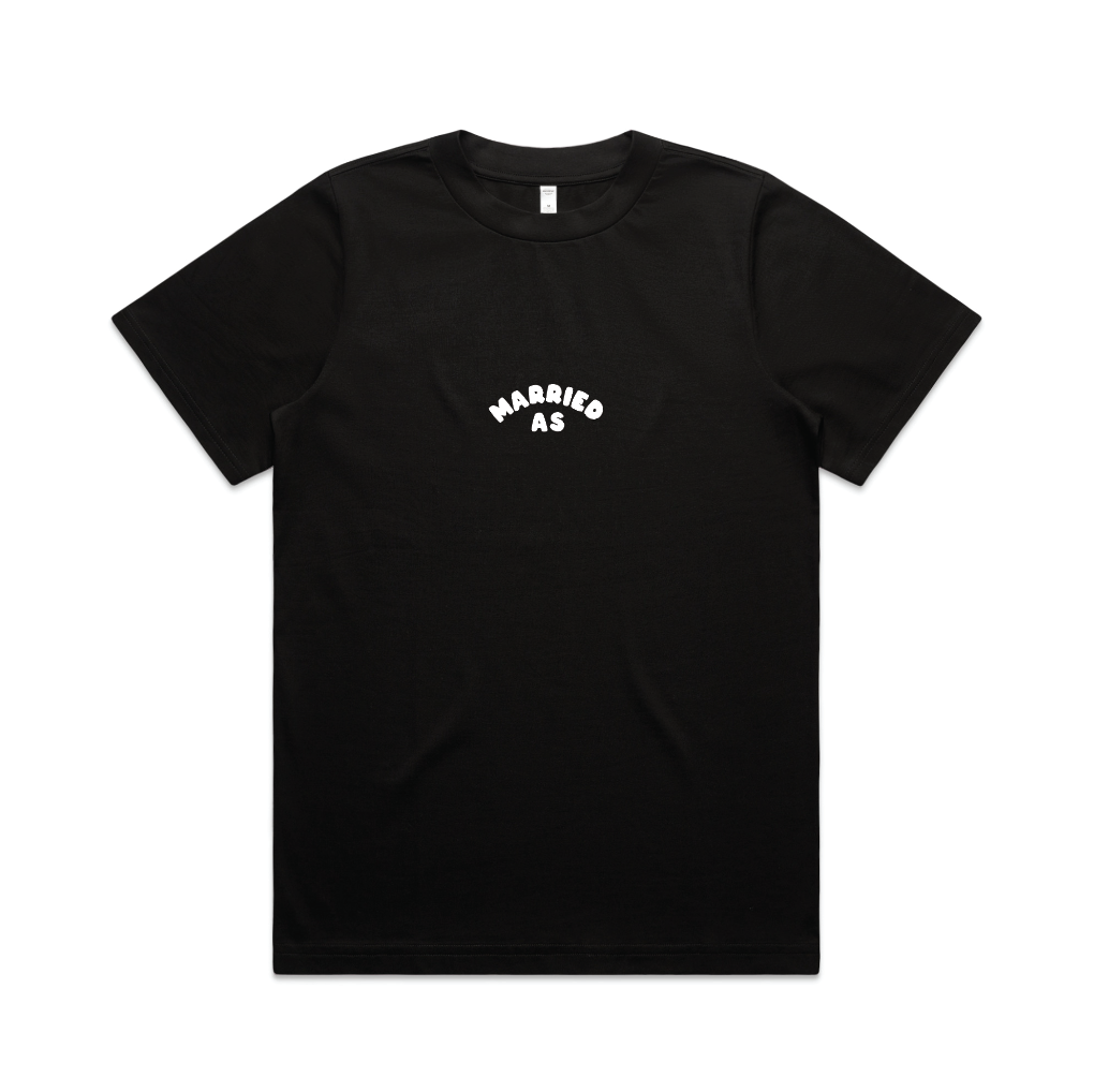 Here Comes The Party Tee | White on Black