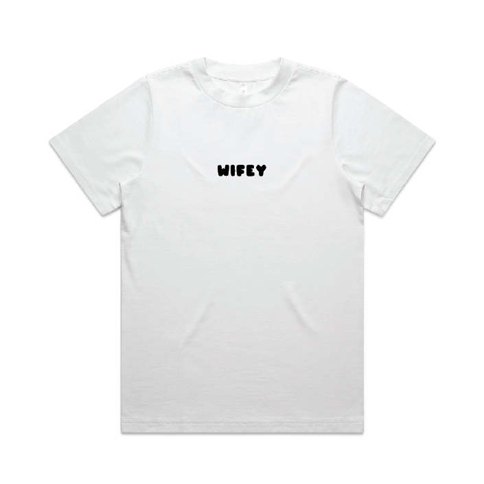 Wifey Tee | Black on White