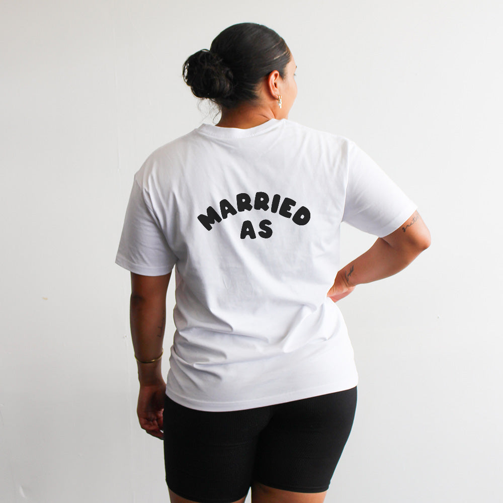 Married As Tee | Black on White
